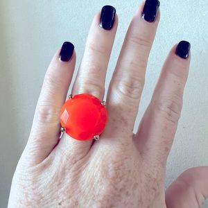 Fun Chunky Orange and Gold Ring